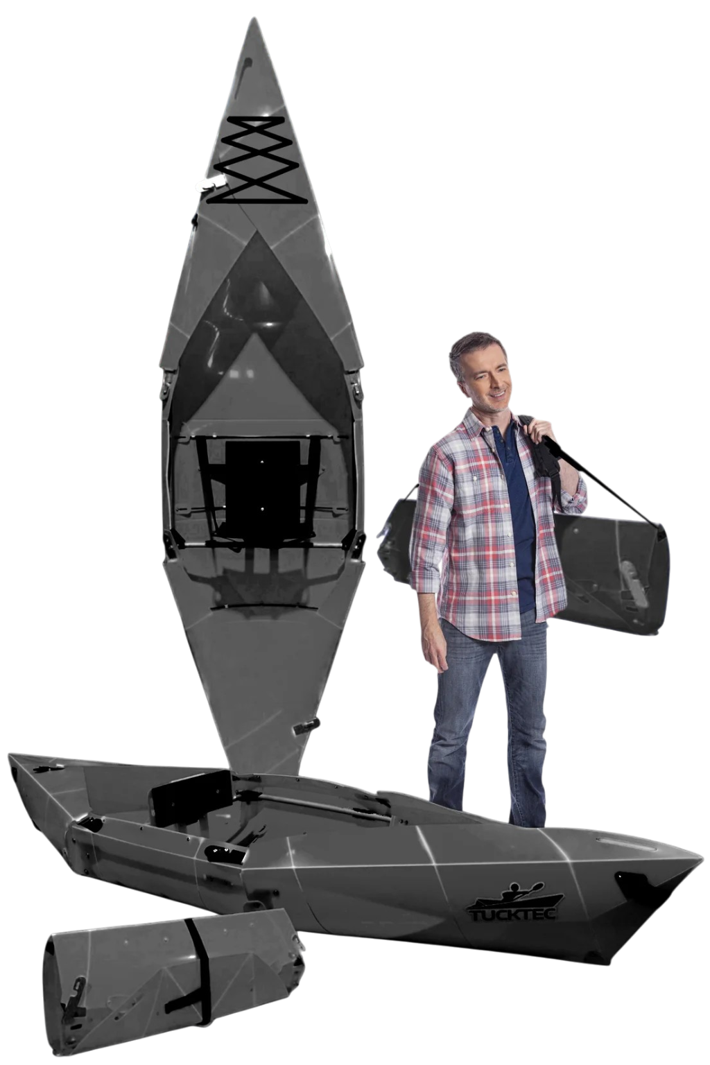 Summer Sale! Tucktec Pro Folding Kayak | Hard-Shell | 2-minute Set-up | Foldable, Portable Kayak