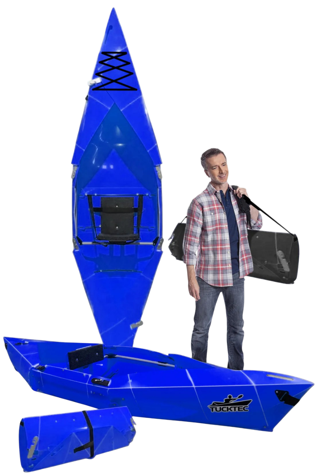 Summer Sale! Tucktec Pro Folding Kayak | Hard-Shell | 2-minute Set-up | Foldable, Portable Kayak