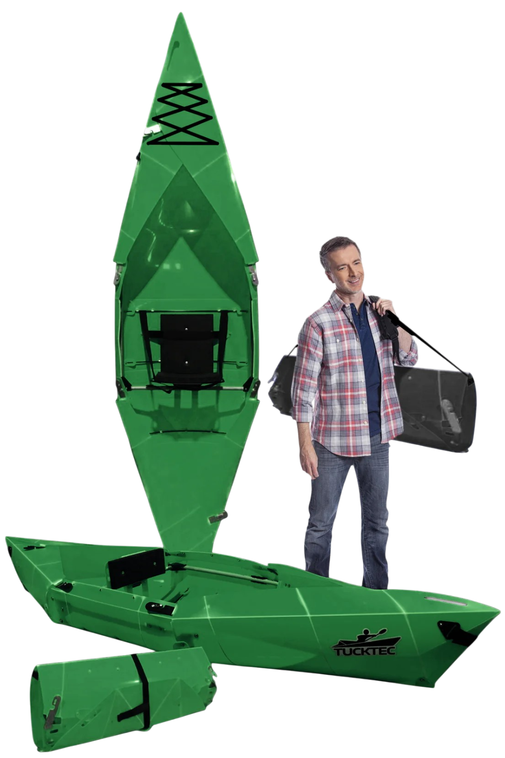 Summer Sale! Tucktec Pro Folding Kayak | Hard-Shell | 2-minute Set-up | Foldable, Portable Kayak