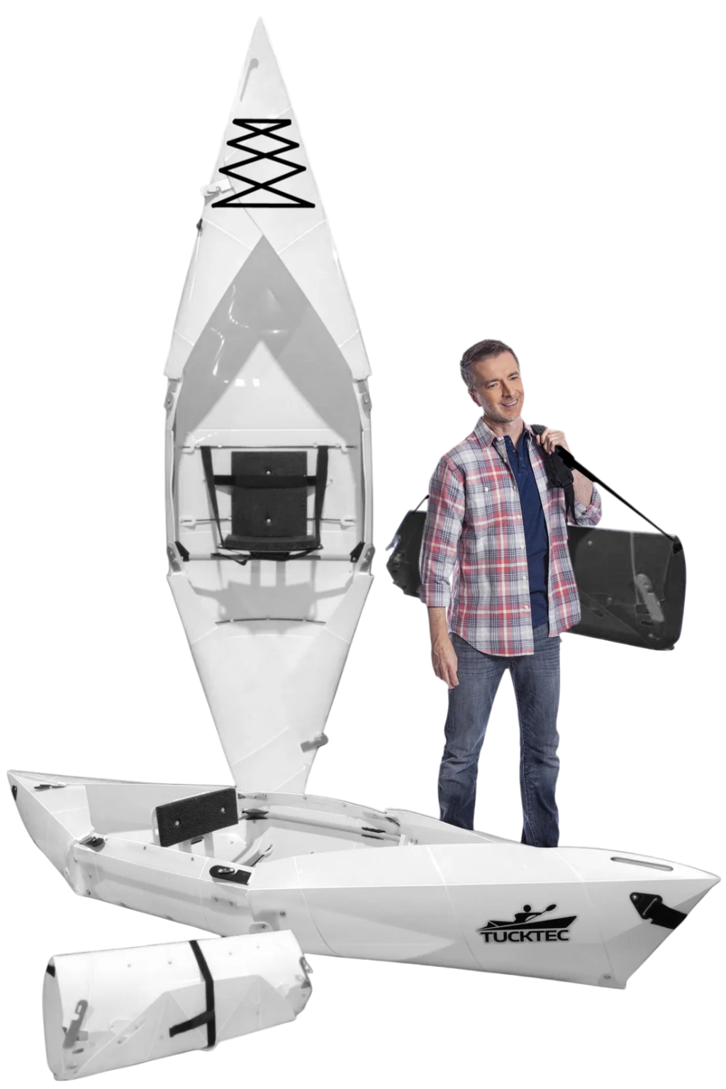 Summer Sale! Tucktec Pro Folding Kayak | Hard-Shell | 2-minute Set-up | Foldable, Portable Kayak