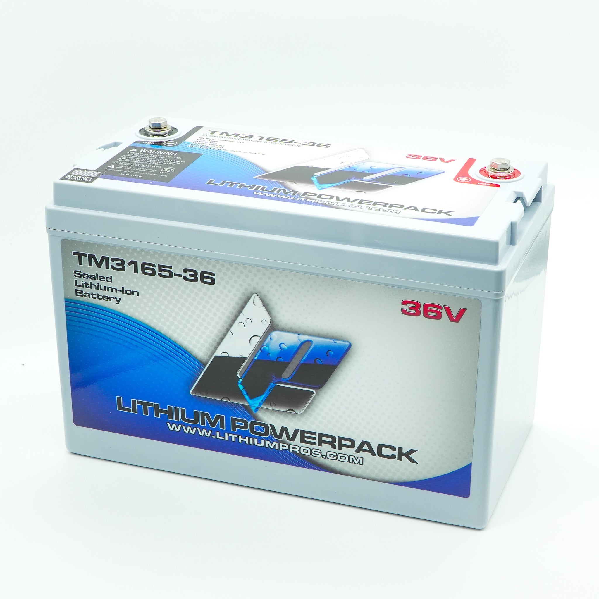 Lithium Pros TM3165-36 36V 65Ah BlueTooth Lithium Ion Trolling Battery