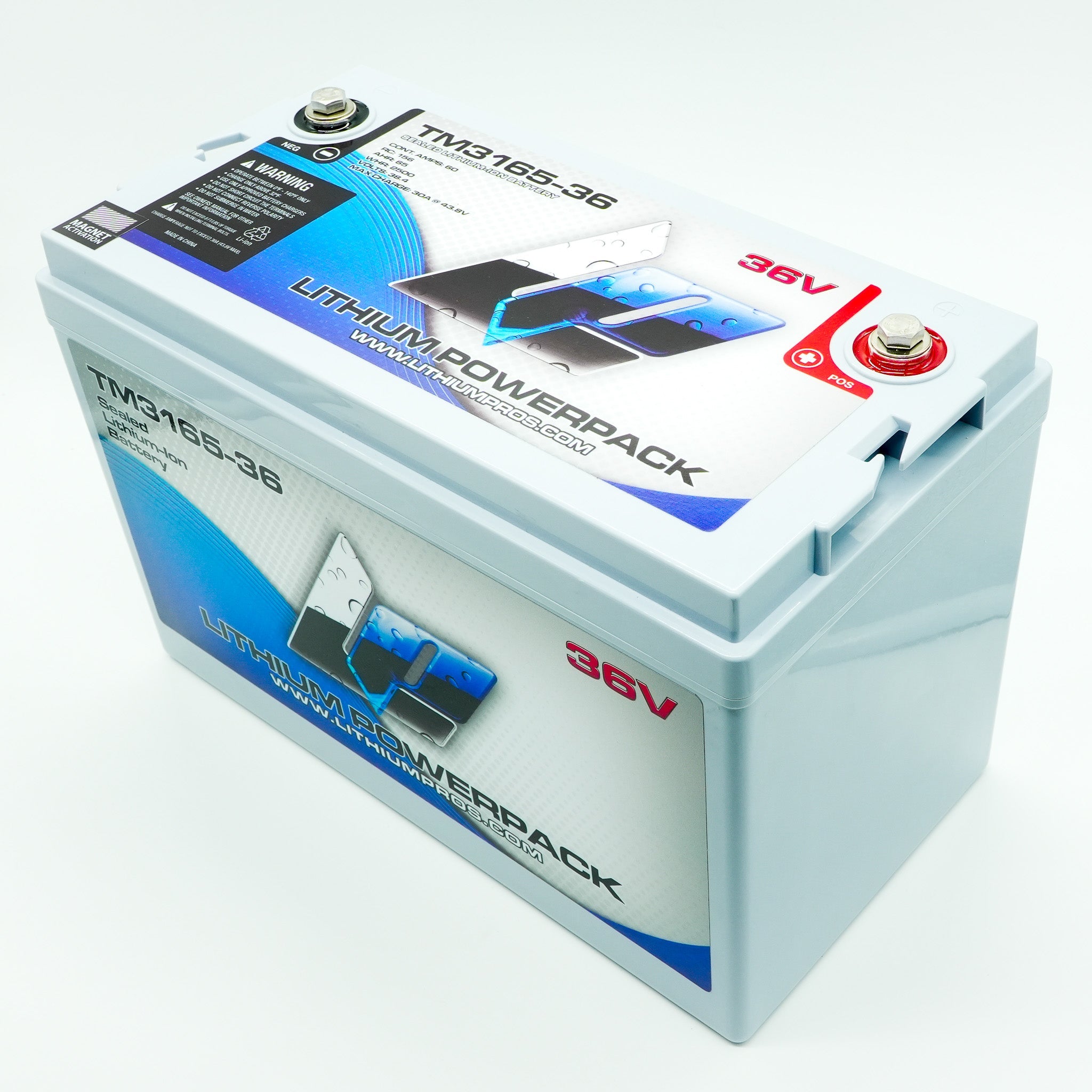 Lithium Pros TM3165-36 36V 65Ah BlueTooth Lithium Ion Trolling Battery