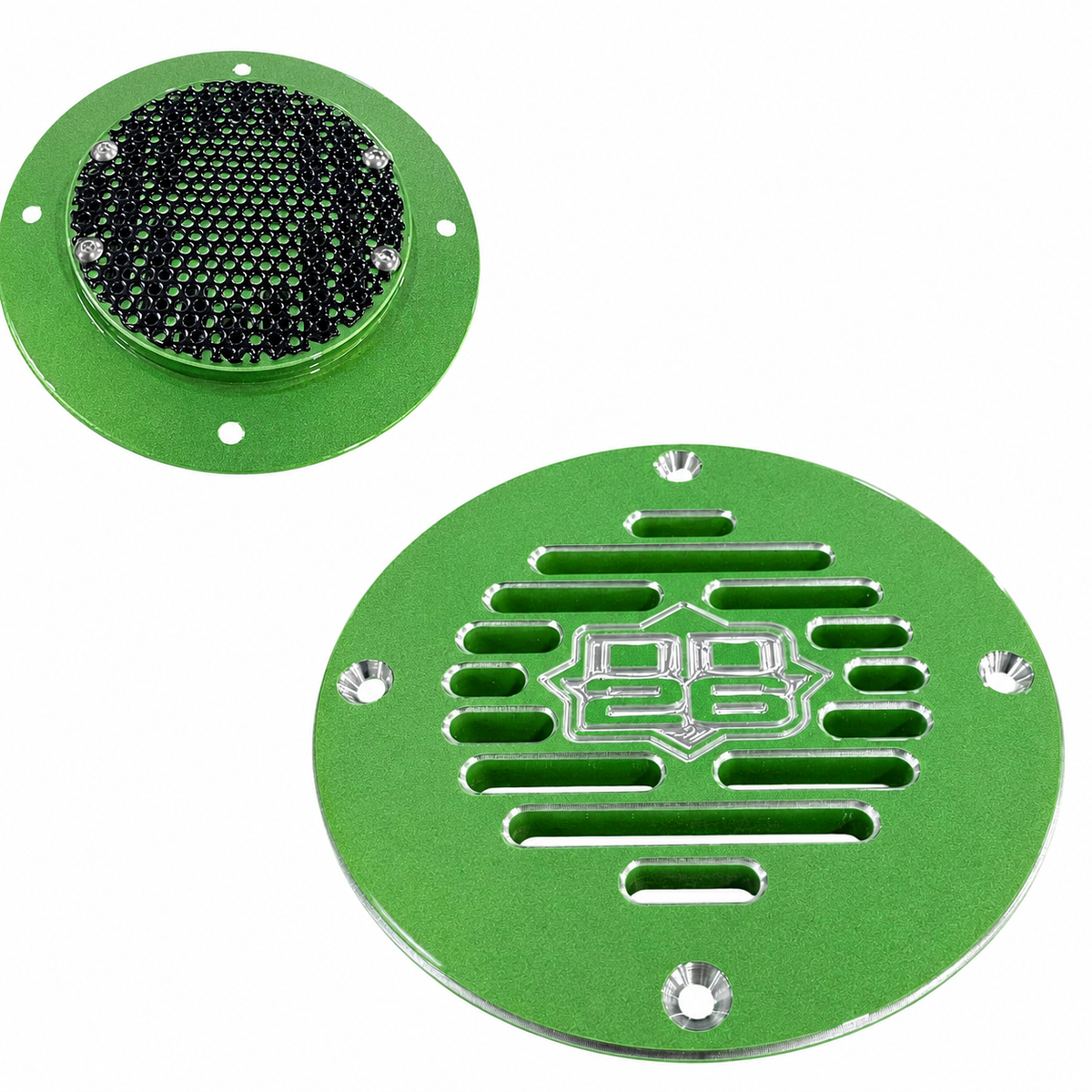 Billet Aluminum Drain Plate with Screen 4" Round for Boats