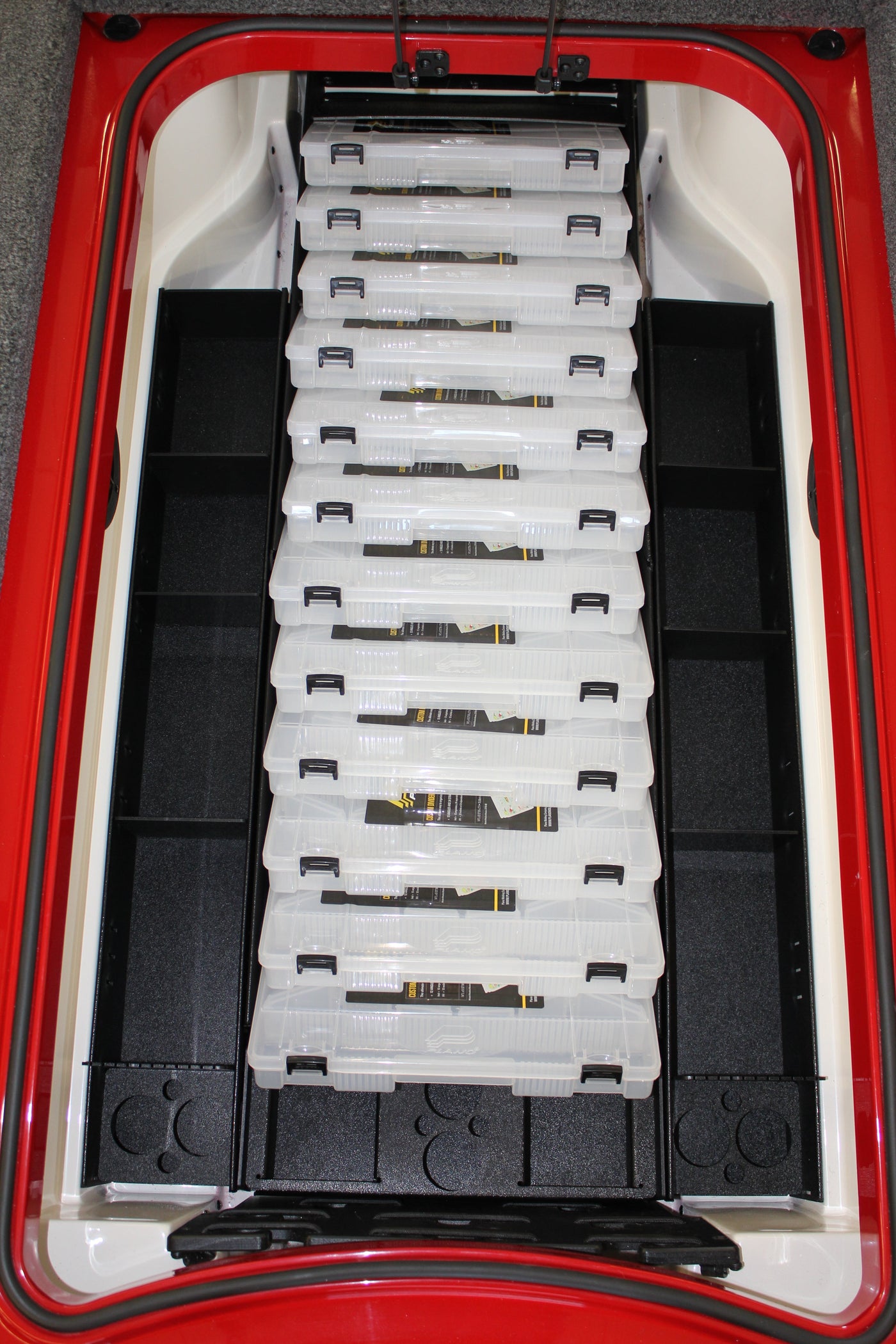 NPDRANG0005 2015-2021 Ranger® Z521C/L ANGLED FRONT DECK CENTER COMPARTMENT TACKLE STORAGE TRAY SYSTEM