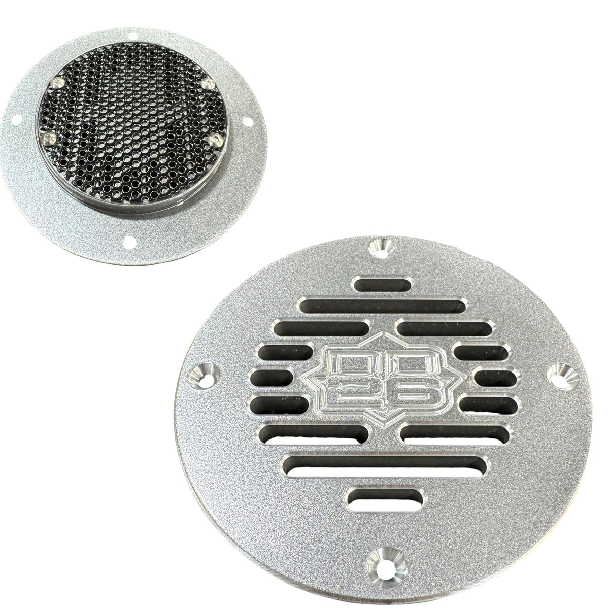 Billet Aluminum Drain Plate with Screen 4" Round for Boats