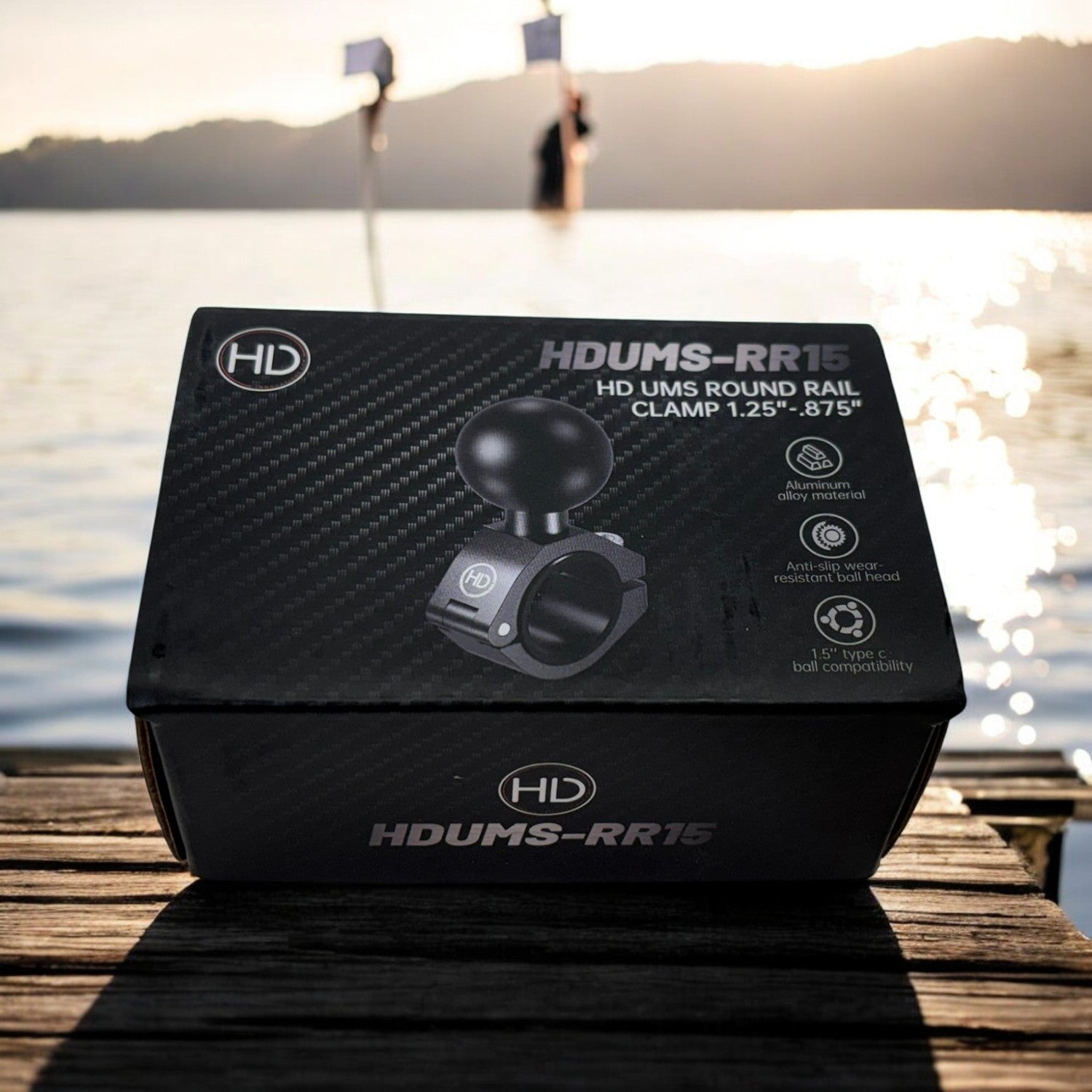 HD UMS 1.5" BALL TO ROUND RAIL ADAPTER (HDUMS-RR15)