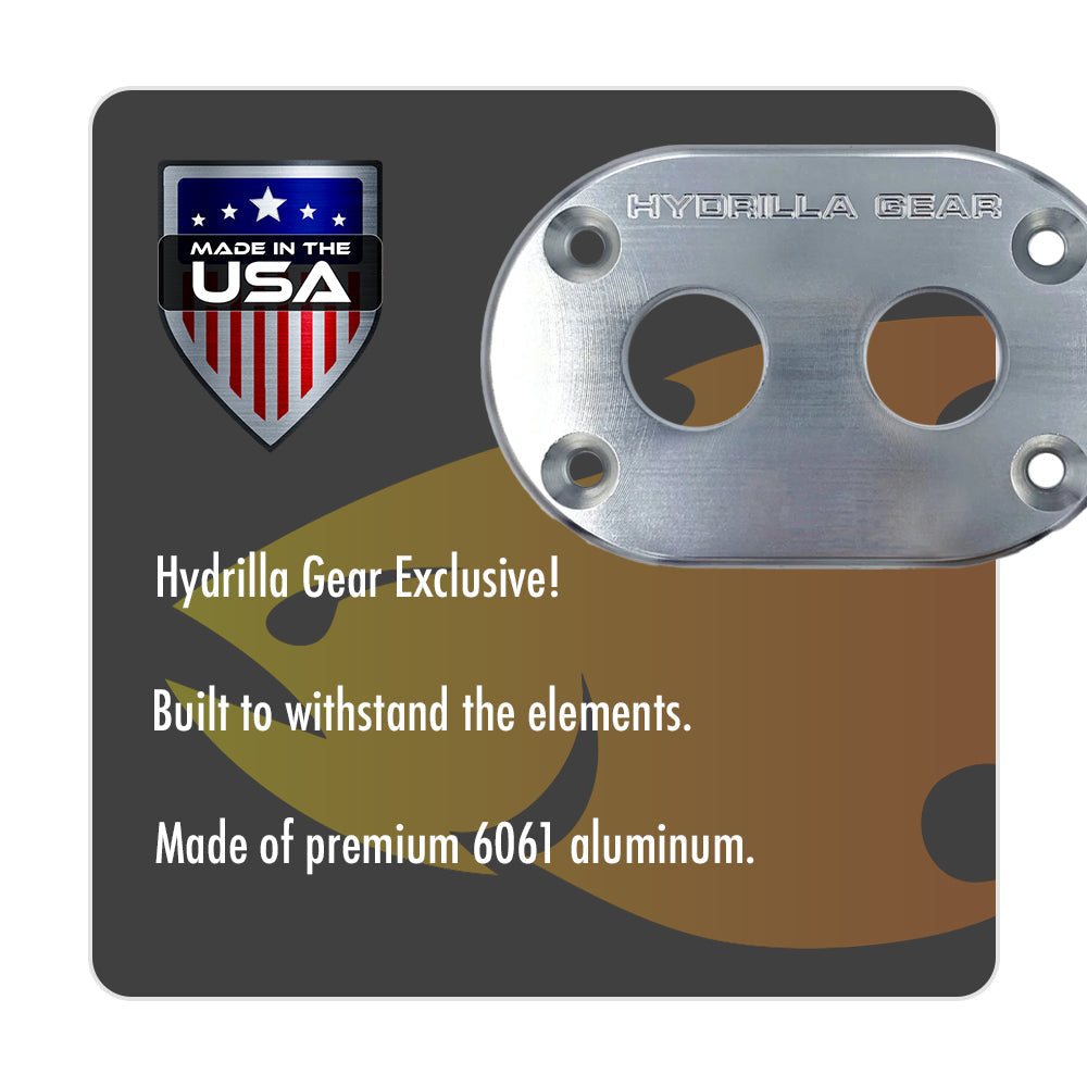 Hydrilla Gear's Bulkhead Plate - Minn Kota Raptor, Silver