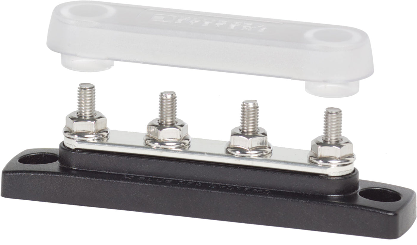 Blue Sea Common 100A MiniBus Four #10-32 Studs With Cover