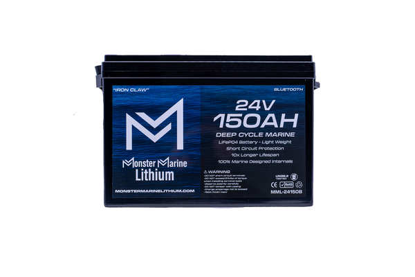 24v 150ah Lithium Marine Trolling Motor Battery "IRON CLAW" - Bluetooth