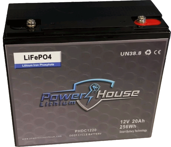 PowerHouse Lithium 12V 20Ah Deep Cycle Battery