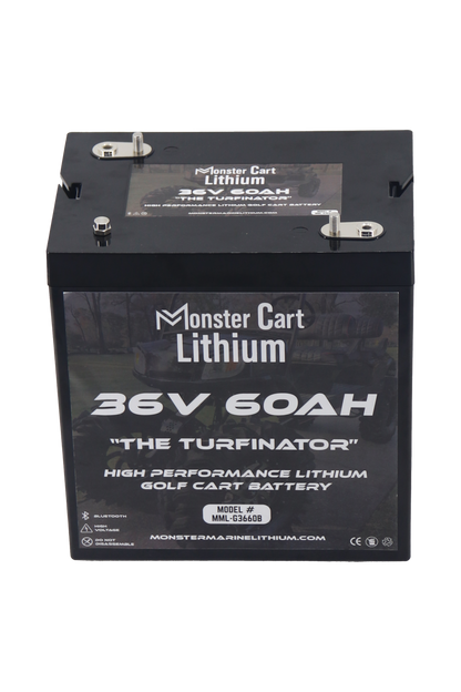 36V 60AH & charger - "THE TURFINATOR" - BLUETOOTH HIGH PERFORMANCE LITHIUM GOLF CART BATTERY - GC2 GROUP
