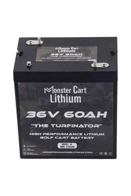 36V 60AH & charger - "THE TURFINATOR" - BLUETOOTH HIGH PERFORMANCE LITHIUM GOLF CART BATTERY - GC2 GROUP