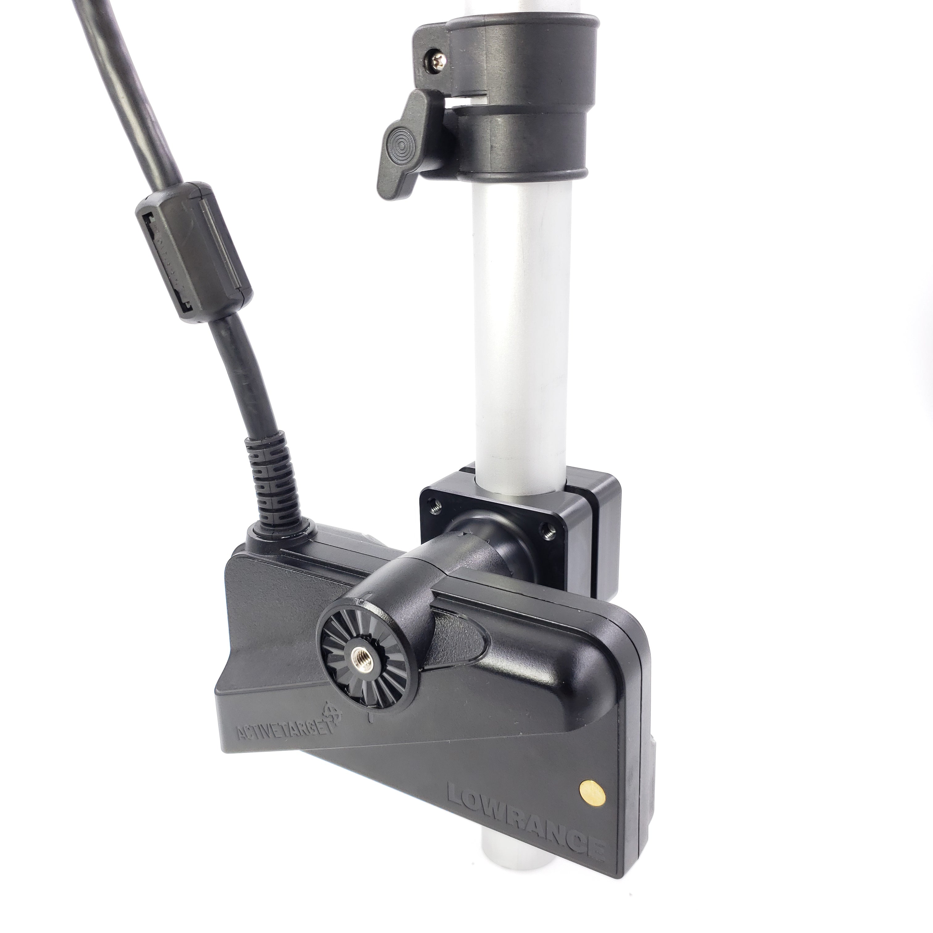 0 DEGREE LOWRANCE ACTIVE TARGET TRANSDUCER MOUNT ADAPTER  FOR  1.125"-1.375" SHAFTS