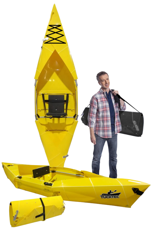 Summer Sale! Tucktec Pro Folding Kayak | Hard-Shell | 2-minute Set-up | Foldable, Portable Kayak