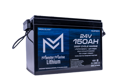 24v 150ah Lithium Marine Trolling Motor Battery "IRON CLAW" - Bluetooth