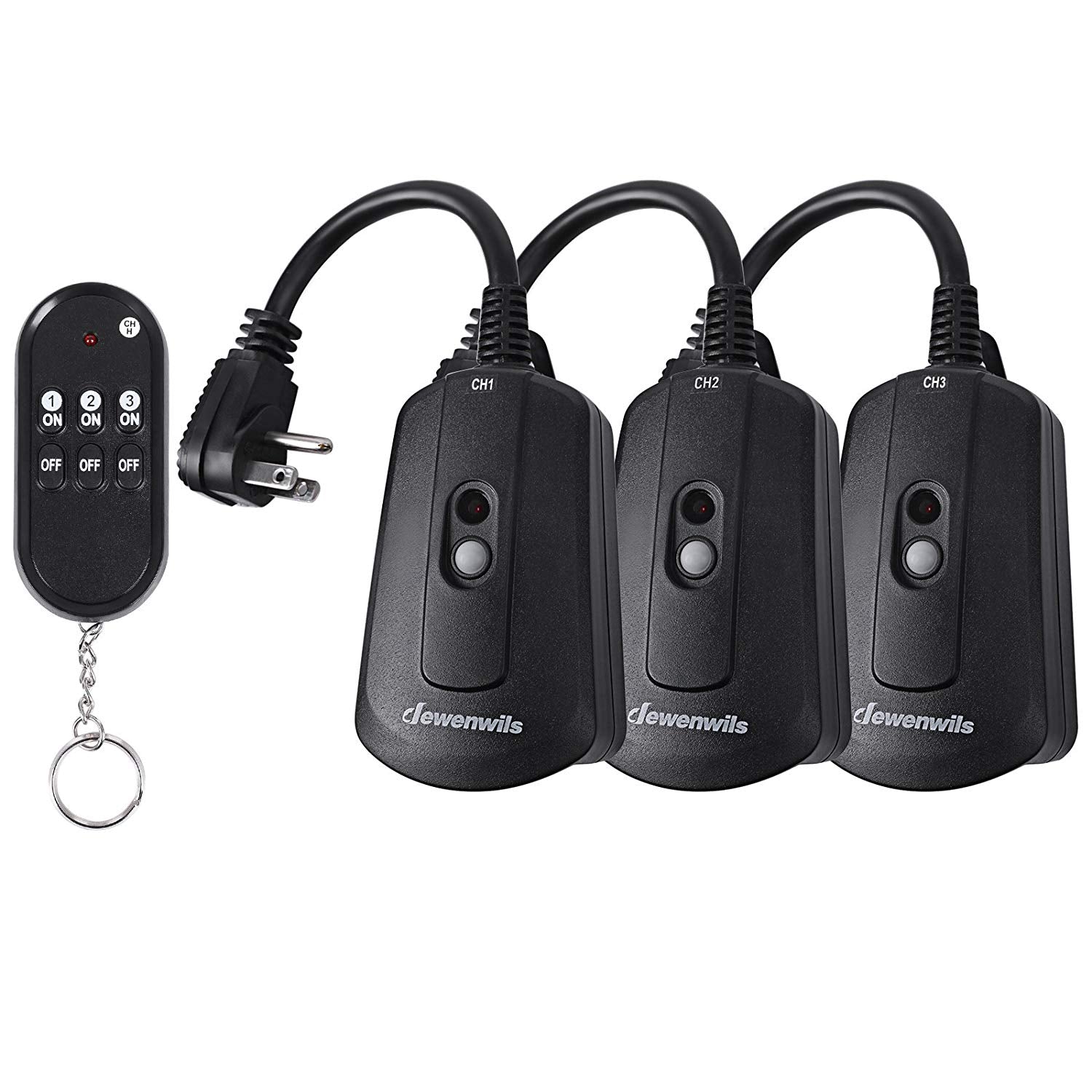 DEWENWILS Outdoor Indoor Wireless Remote Control Outlet Kit