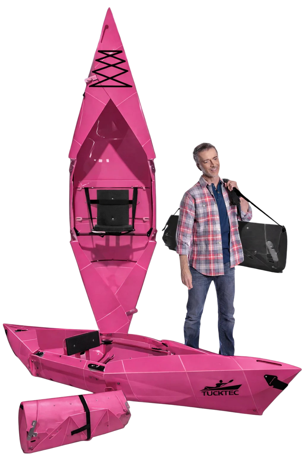 Summer Sale! Tucktec Pro Folding Kayak | Hard-Shell | 2-minute Set-up | Foldable, Portable Kayak