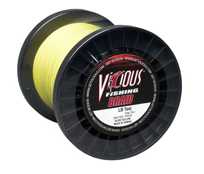 Vicious Standard Yellow Braid - 120 Lb Test