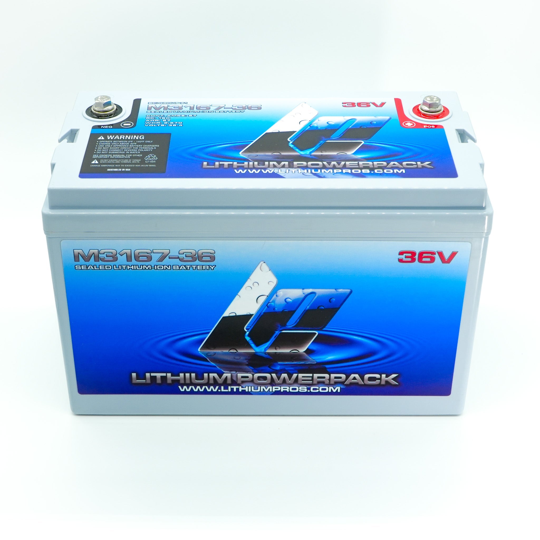 Lithium Pros  M3167-36 38.4V 67Ah Lithium Ion Trolling Battery