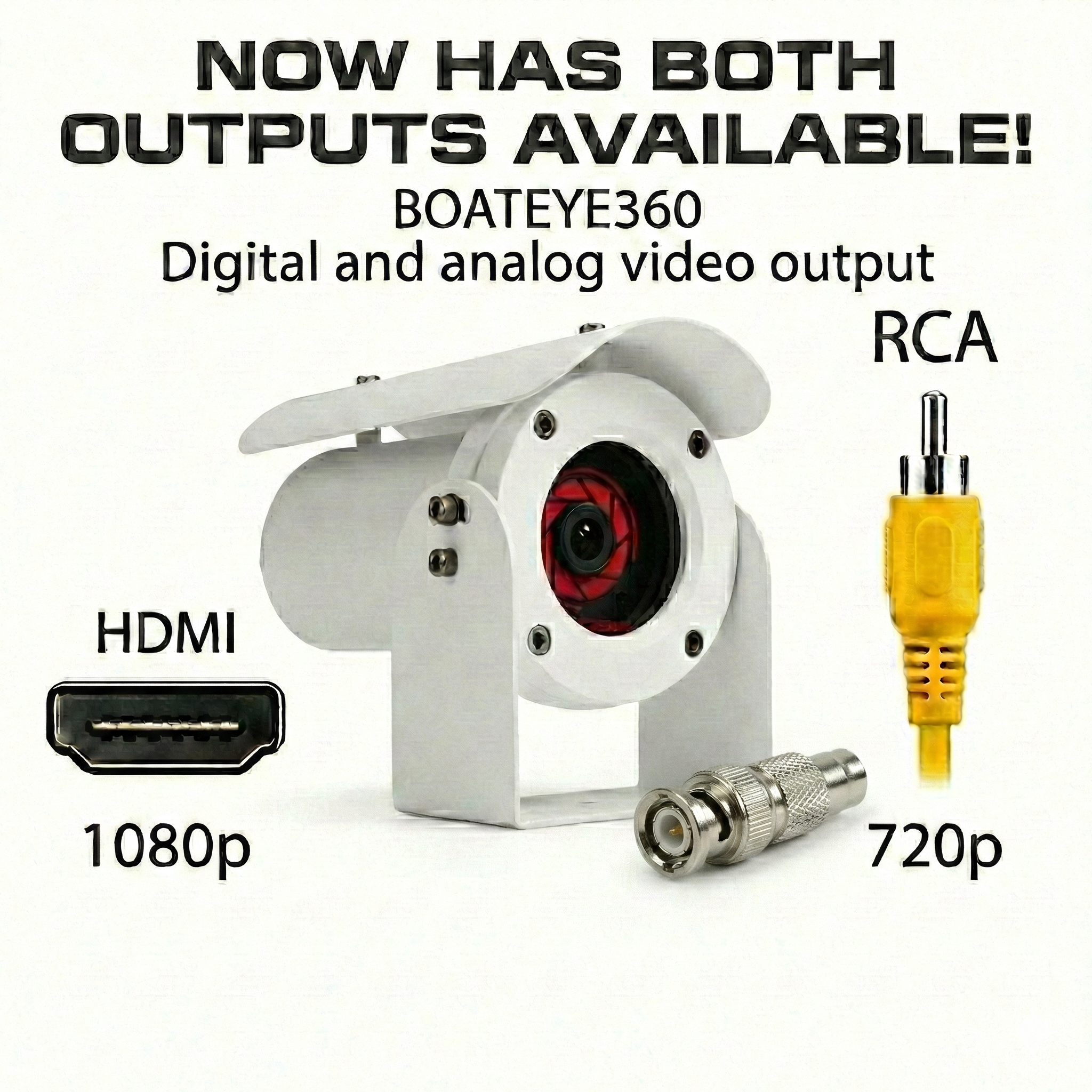 C-1080 Full Color Night Vision Boat Camera Digital HDMI 1080p + Analog - Stainless Steel 316L