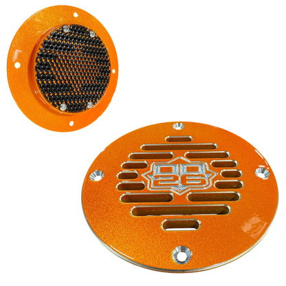 Billet Aluminum Drain Plate with Screen 4" Round for Boats