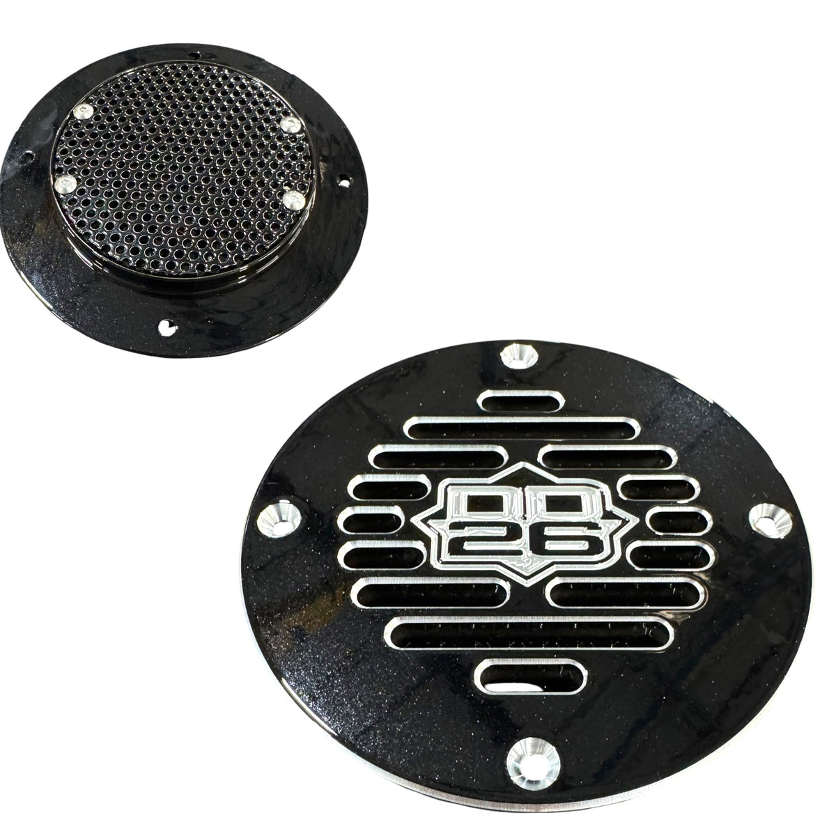 Billet Aluminum Drain Plate with Screen 4" Round for Boats