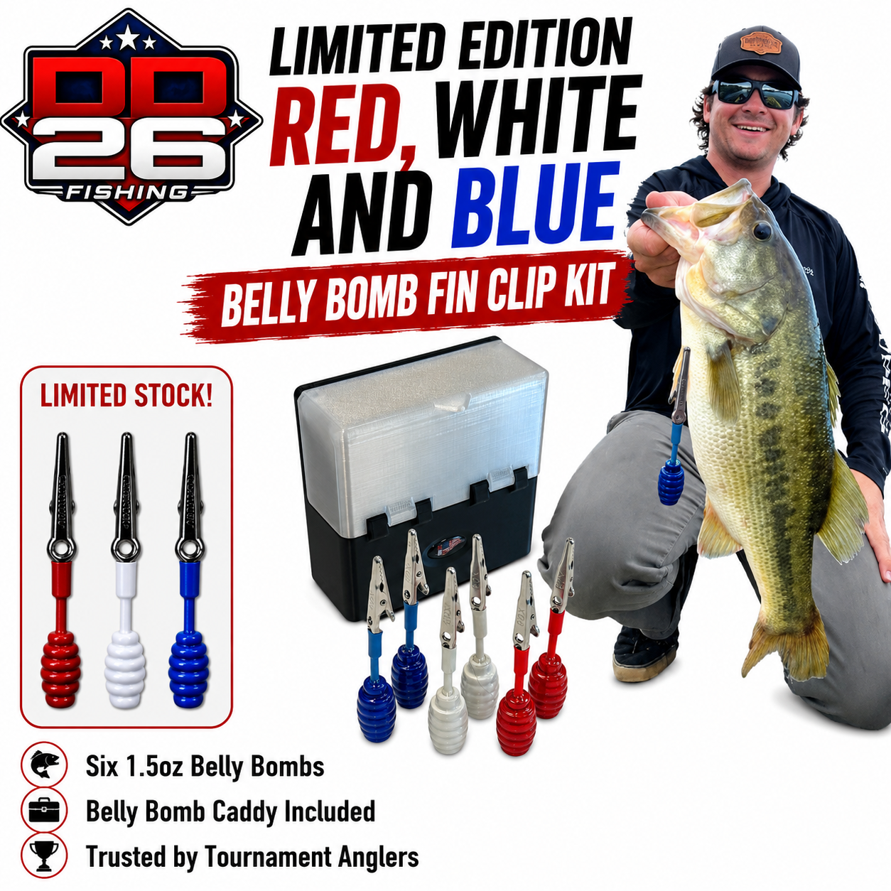 DD26 Fishing BELLY BOMB Fin Clip Weights
