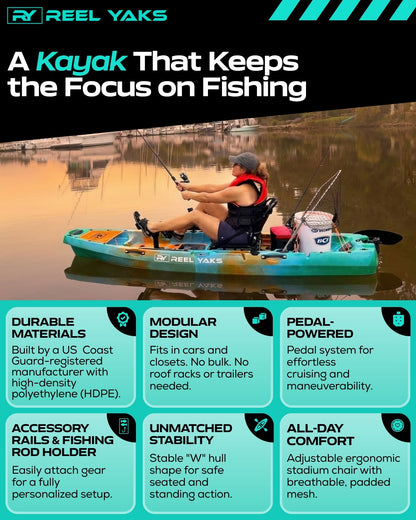 Radar 10ft Propeller Drive Modular Fishing Kayak