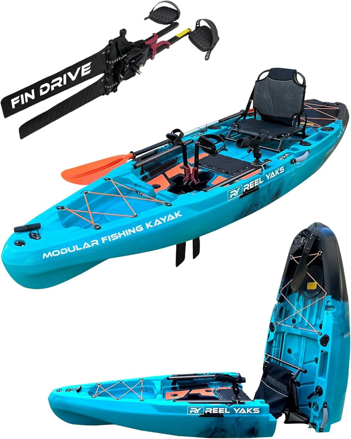 Rapido 10.8ft Fin Drive Modular Fishing Kayak