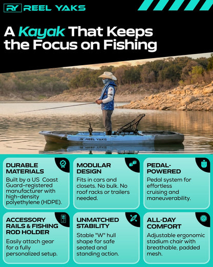 Recon 10ft Propeller Drive Modular Fishing Kayak