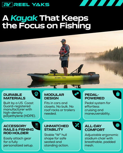 Rocket 9.8ft Fin Drive Modular Fishing Kayak
