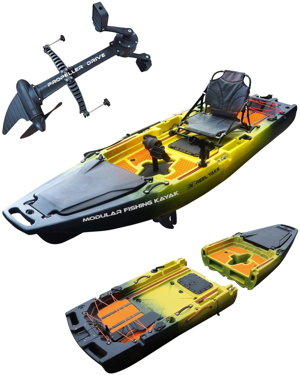 Rocket 9.8ft Propeller Drive Modular Fishing Kayak