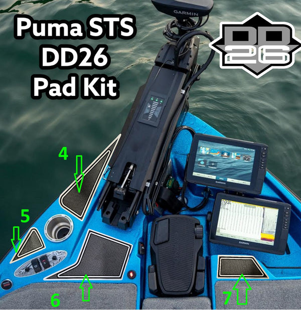 Bass Cat Puma STS and Lynx STS Step Pad Kit 7pc