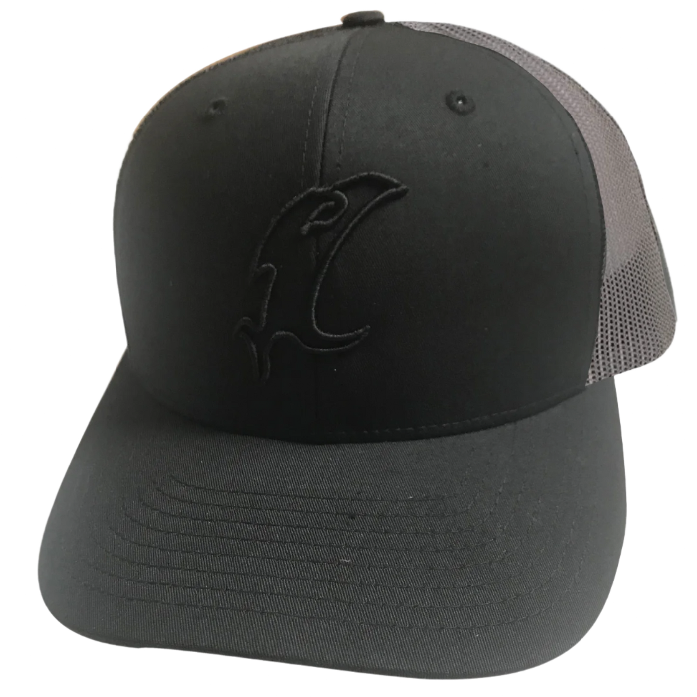 "Vic" Outline Black & Charcoal Adjustable Hat