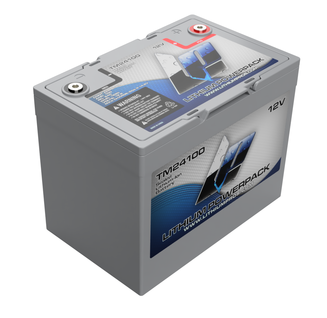 Lithium Pros TM24100 100Ah BlueTooth Lithium Ion 12 Volt Battery