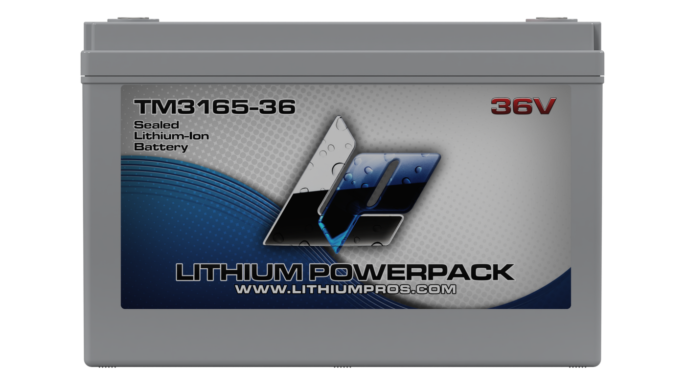 Lithium Pros TM3165-36 36V 65Ah BlueTooth Lithium Ion Trolling Battery