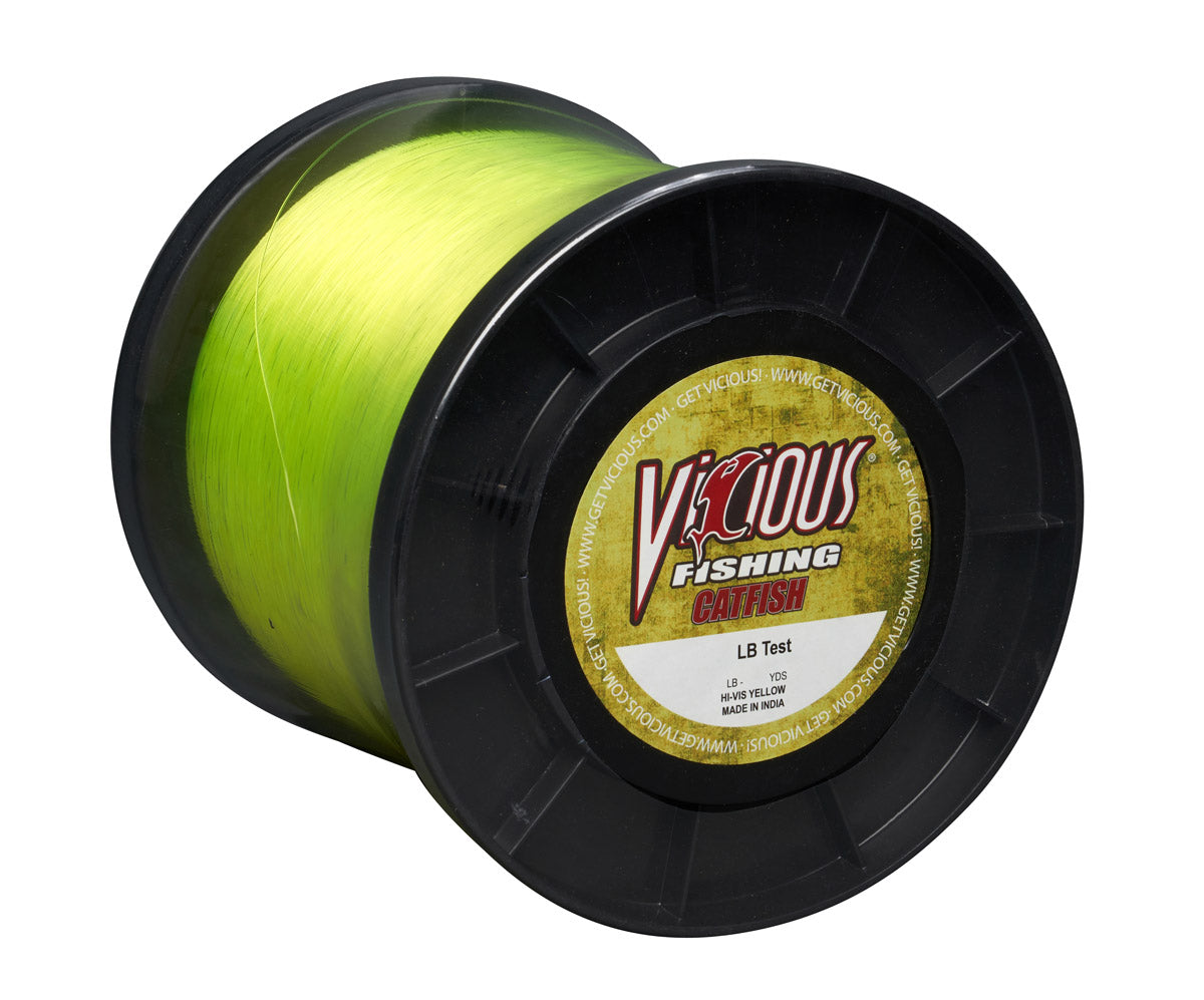 Vicious Catfish Hi-Vis Yellow Mono - 17 Lb Test