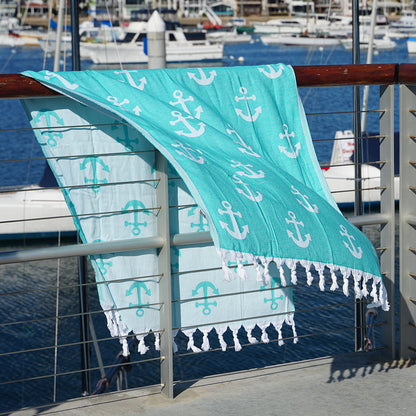 Anchor - Turkish Beach Towel