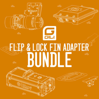 GILI/Bixpy K-1 Outboard Kit - Flip & Lock Fin Adapter Bundle