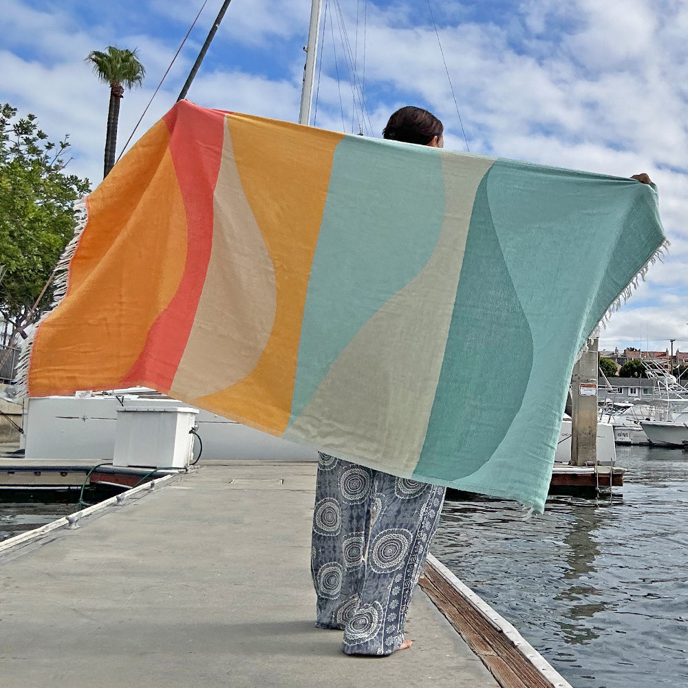 Waves - Turkish Beach Towel