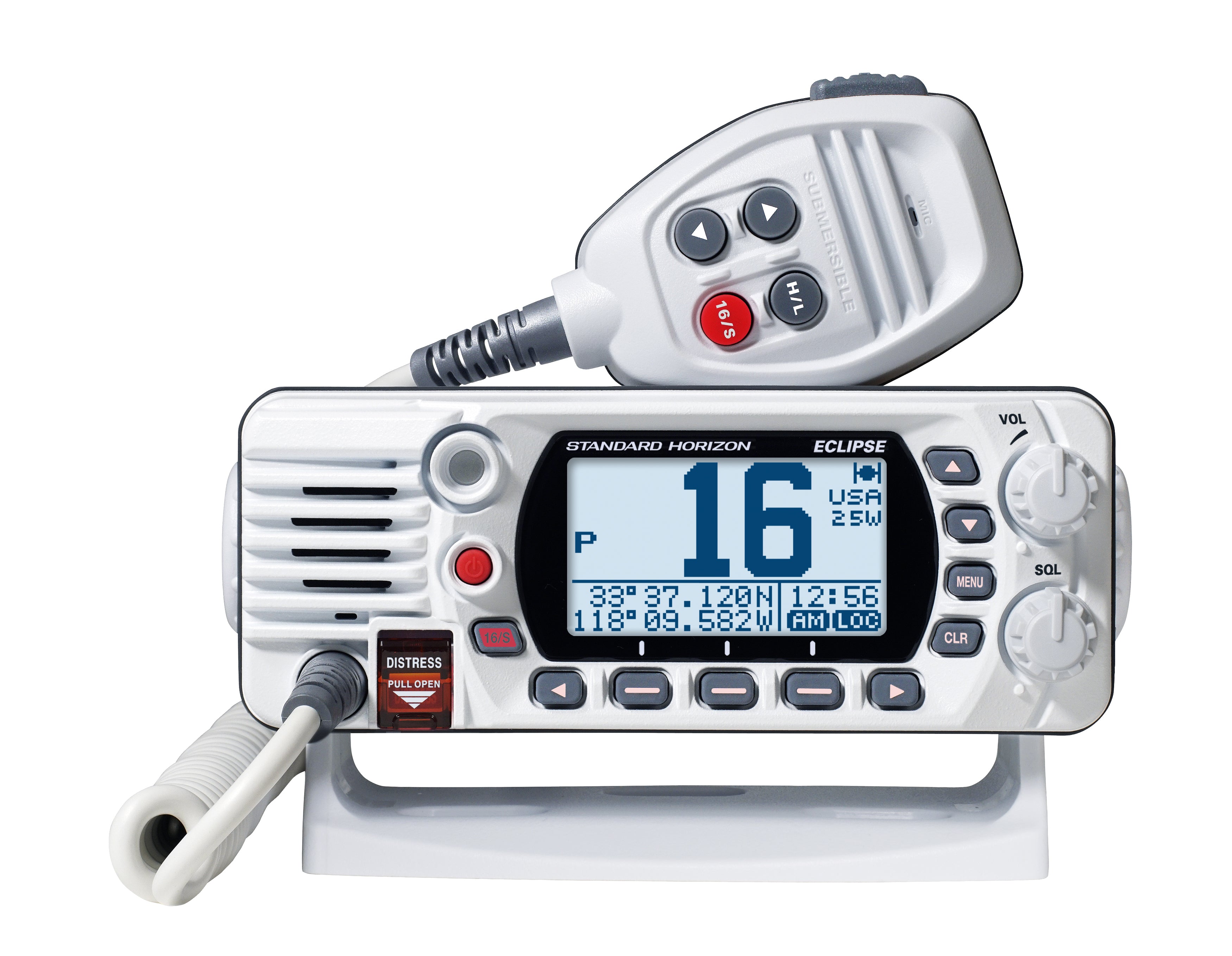 Standard Eclipse GPS White VHF Class D 25 Watt